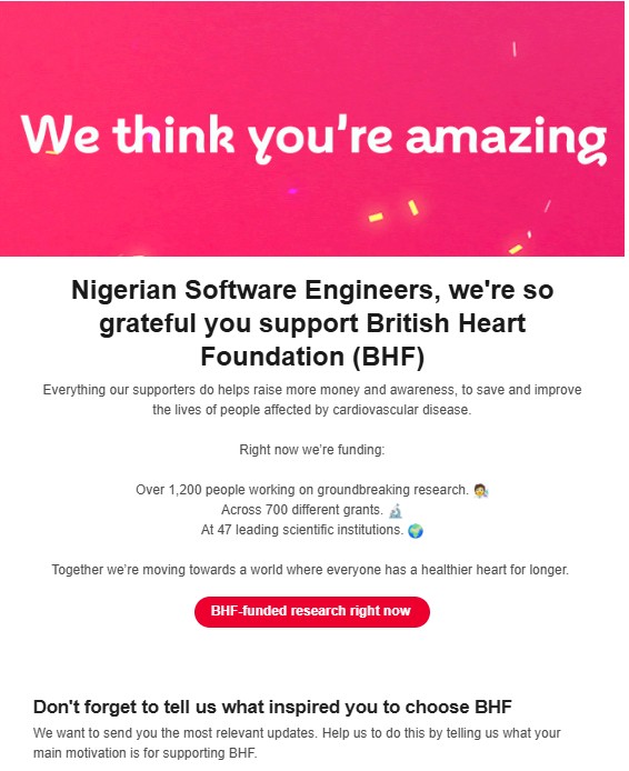 CSR at British Heart Foundation